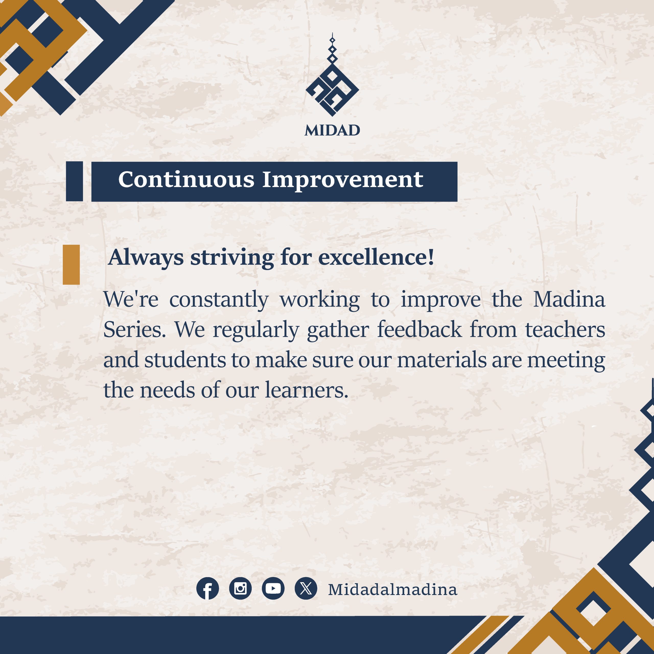 Features of Madina Al-Arabia Curriculum 5: Writing Exercises